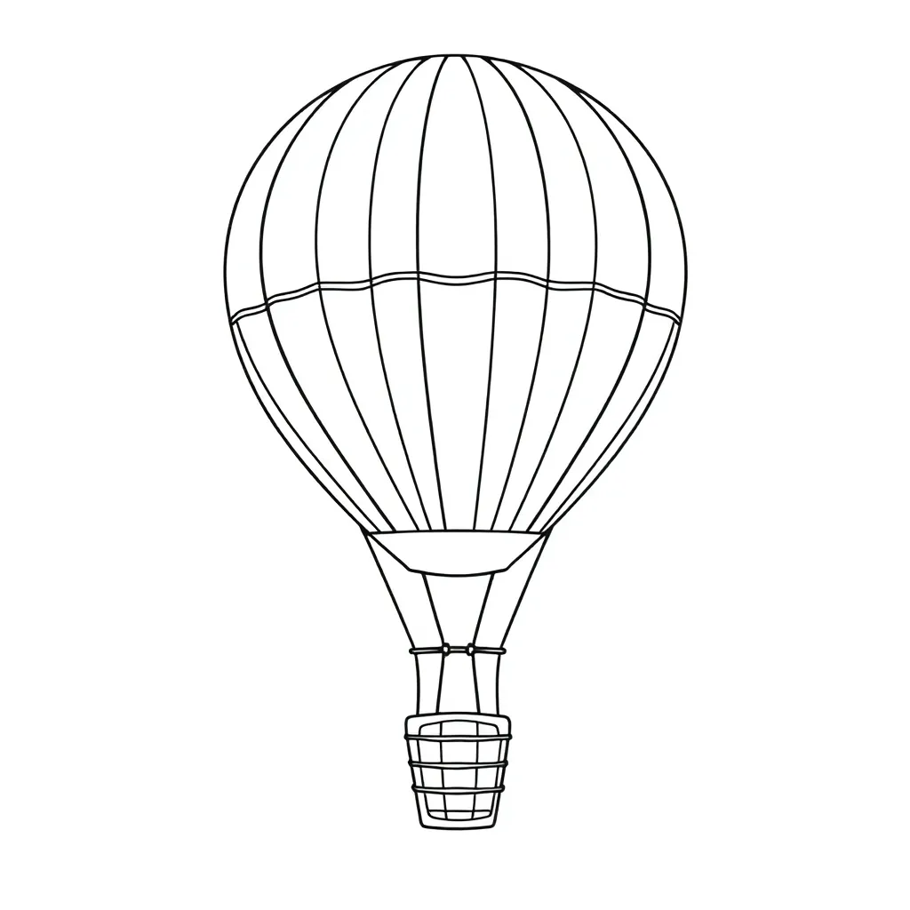 Hot Air Balloon coloring page