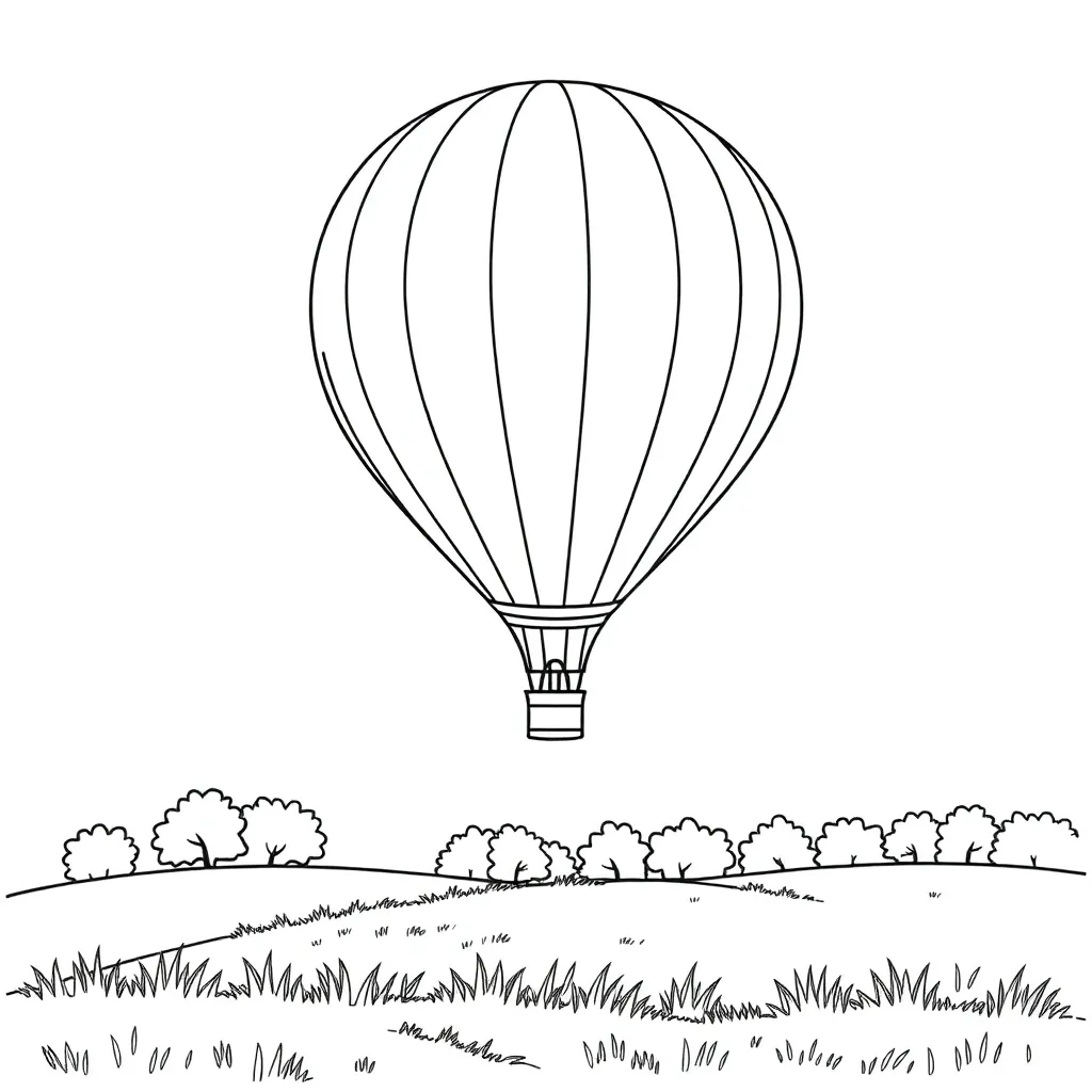 Hot Air Balloon coloring page