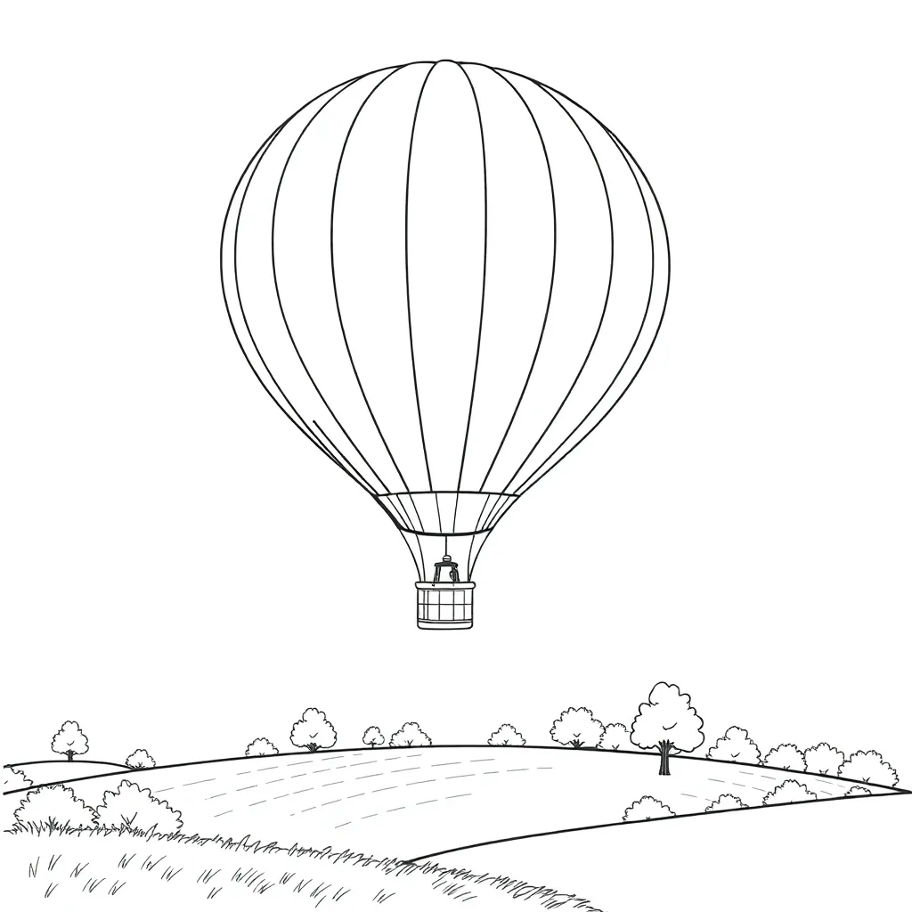 Hot Air Balloon coloring page