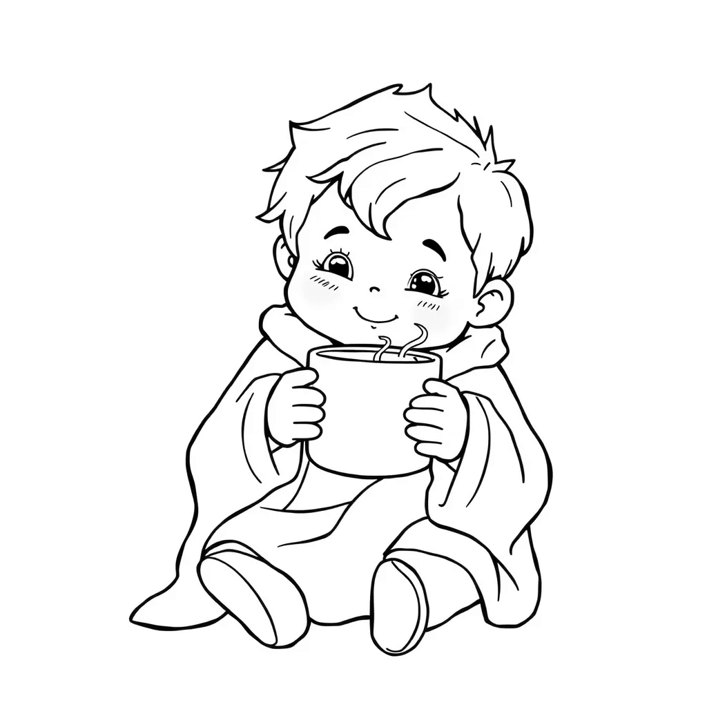 Hot Cocoa coloring page
