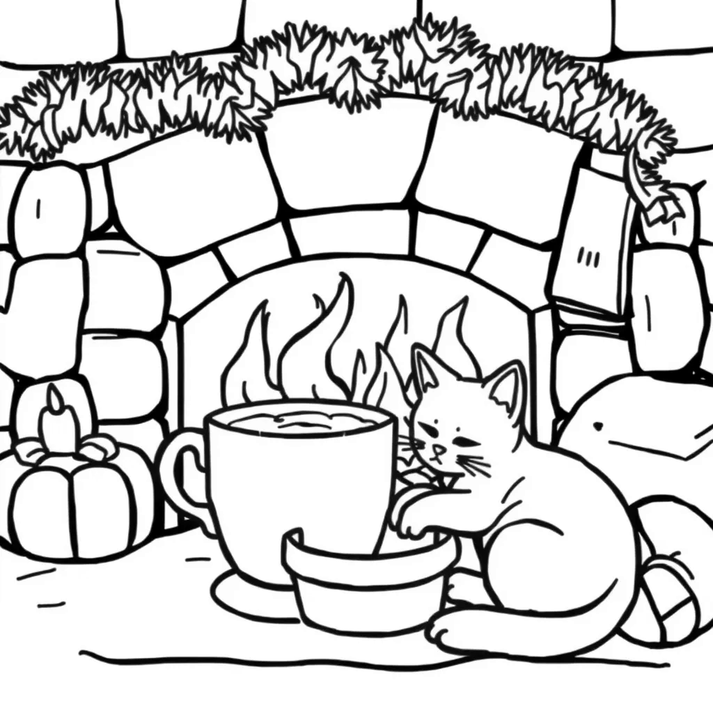 Hot Cocoa coloring page