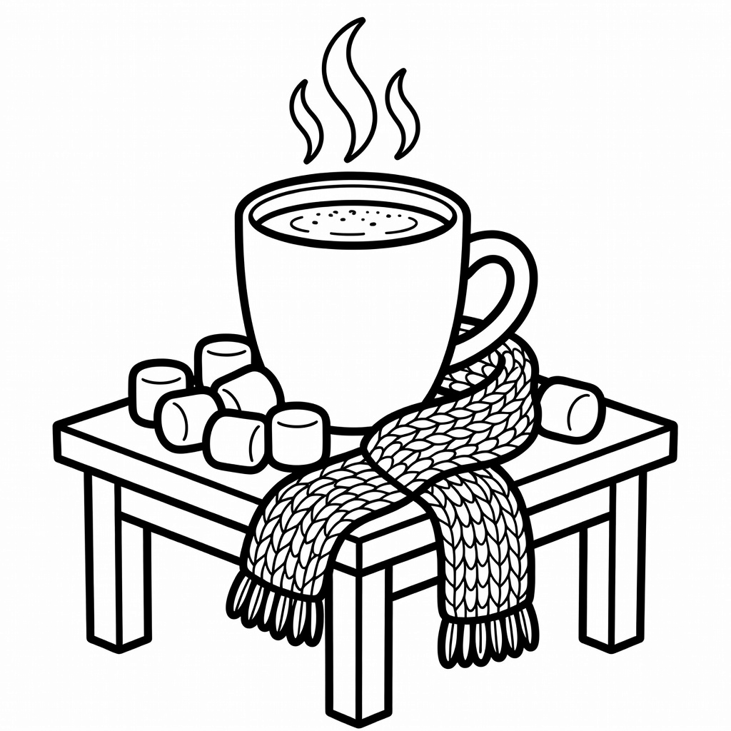 Hot Cocoa coloring page