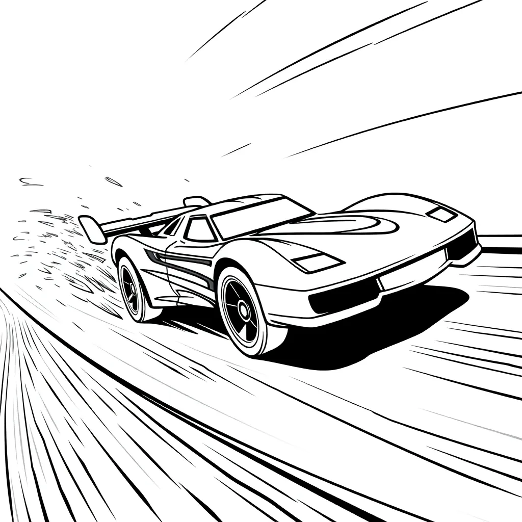 Hot Wheels coloring page