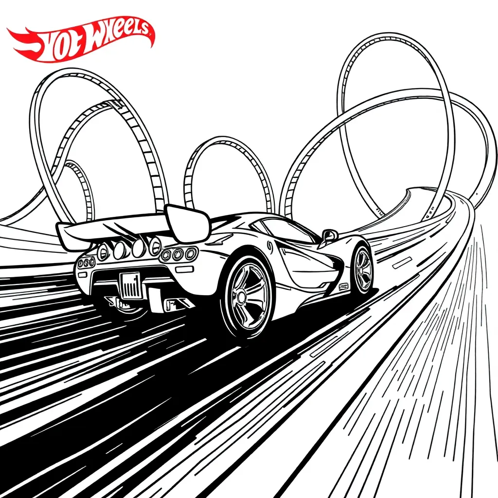 Hot Wheels coloring page