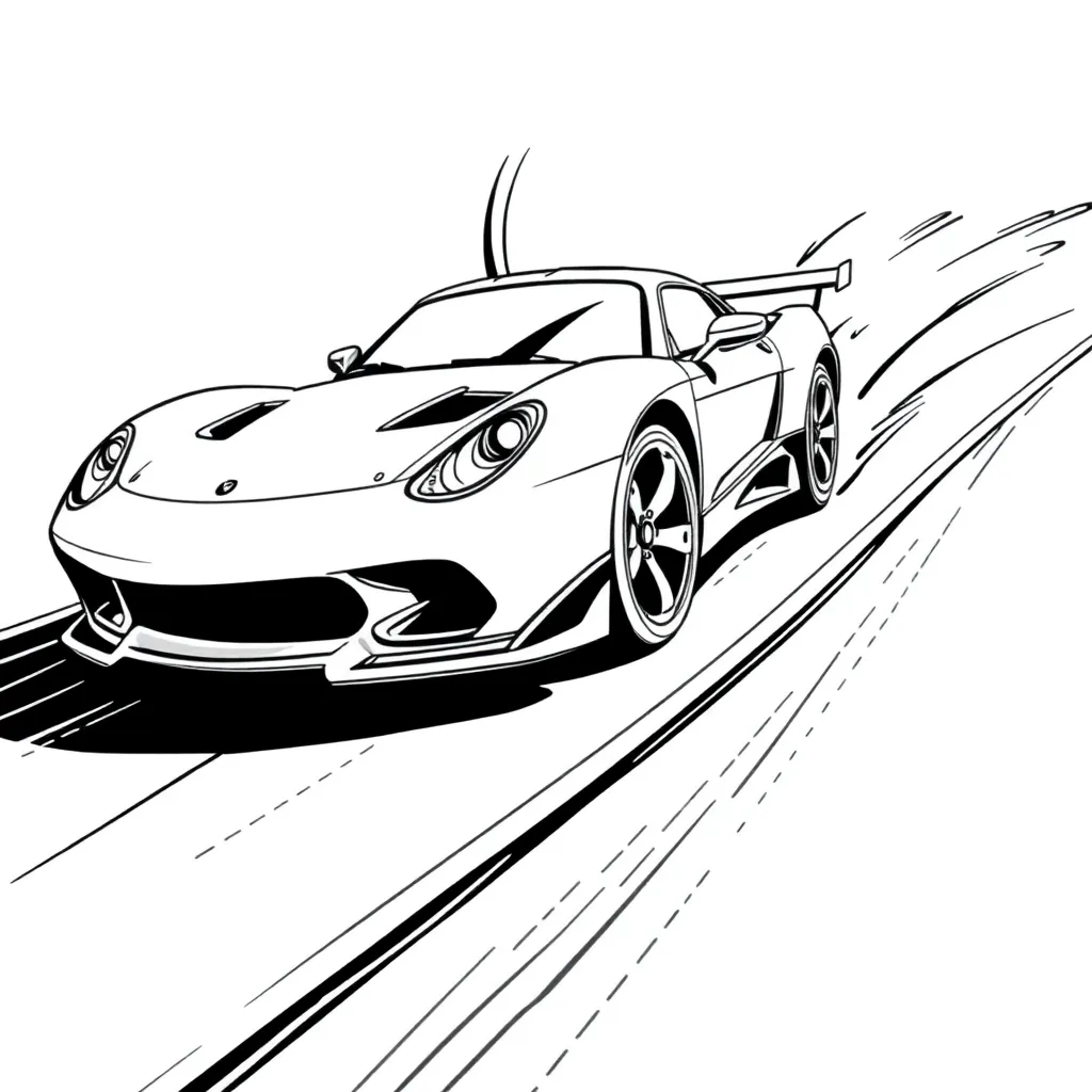Hot Wheels coloring page