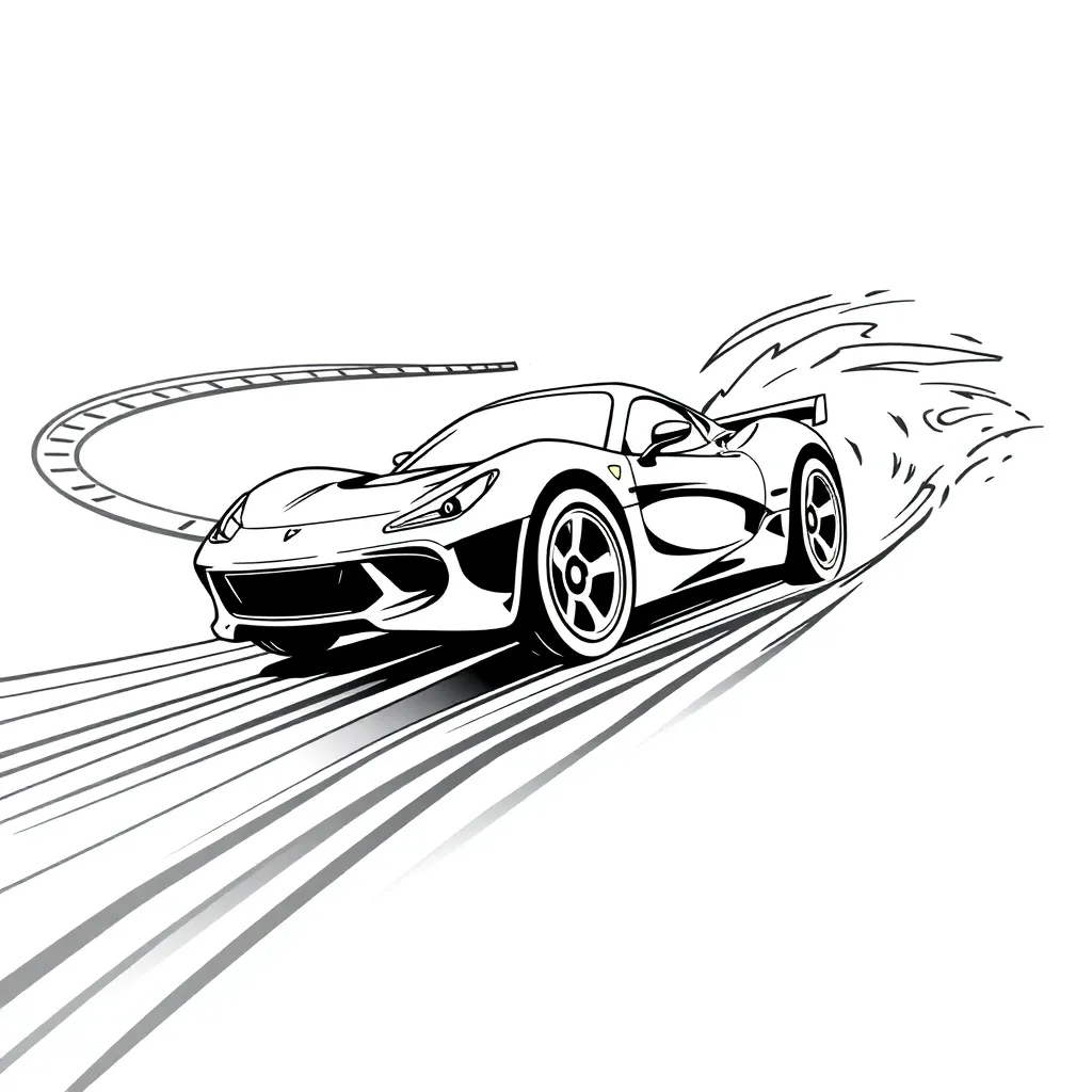 Hot Wheels coloring page