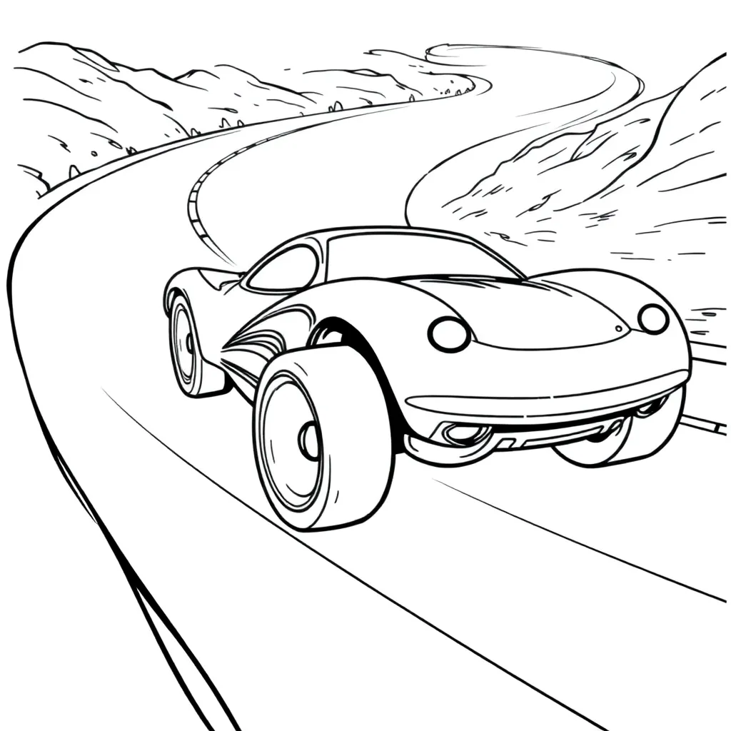 Hot Wheels coloring page