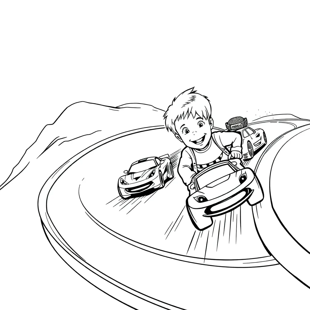 Hot Wheels coloring page