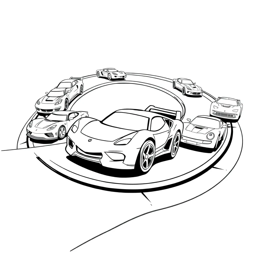 Hot Wheels coloring page
