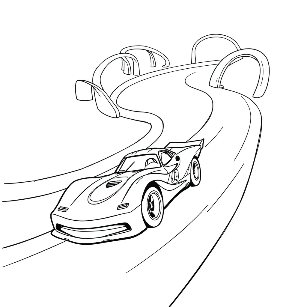 Hot Wheels coloring page
