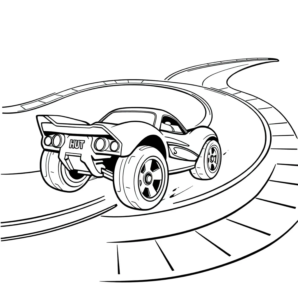 Hot Wheels coloring page