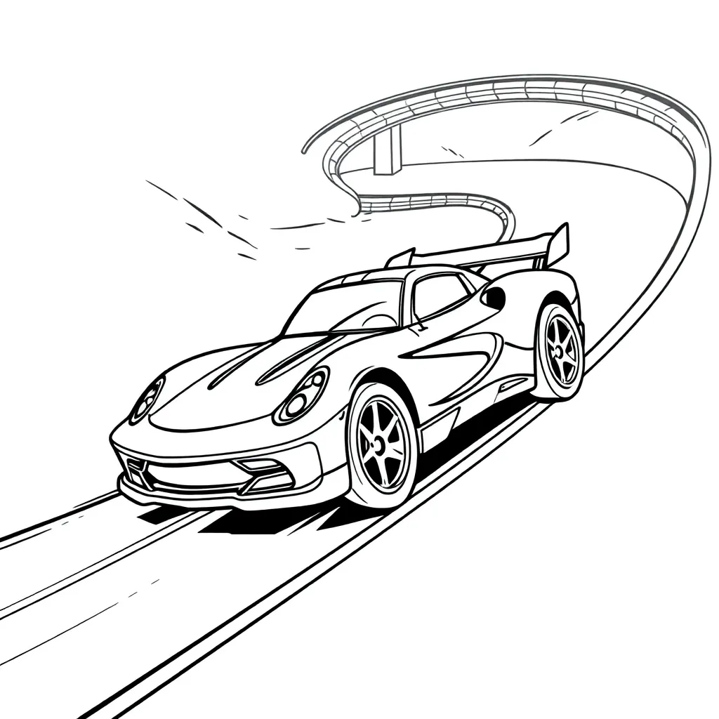 Hot Wheels coloring page