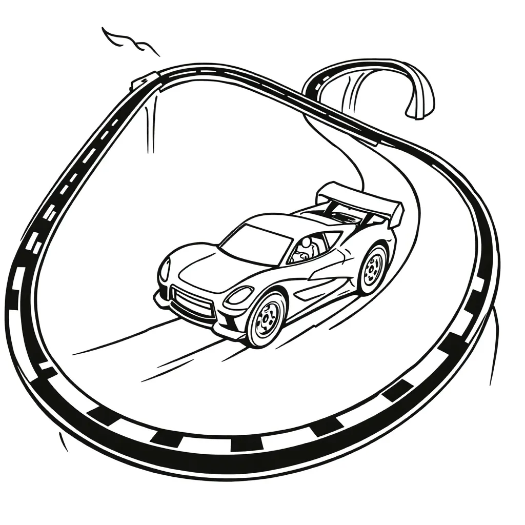 Hot Wheels coloring page
