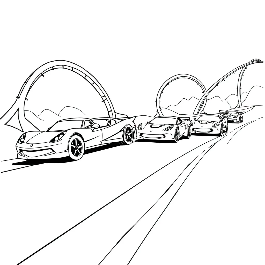 Hot Wheels coloring page