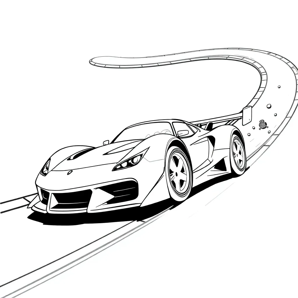 Hot Wheels coloring page