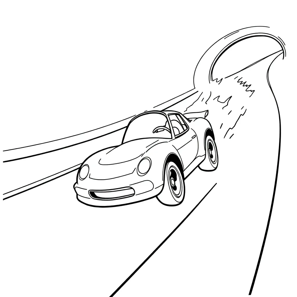 Hot Wheels coloring page