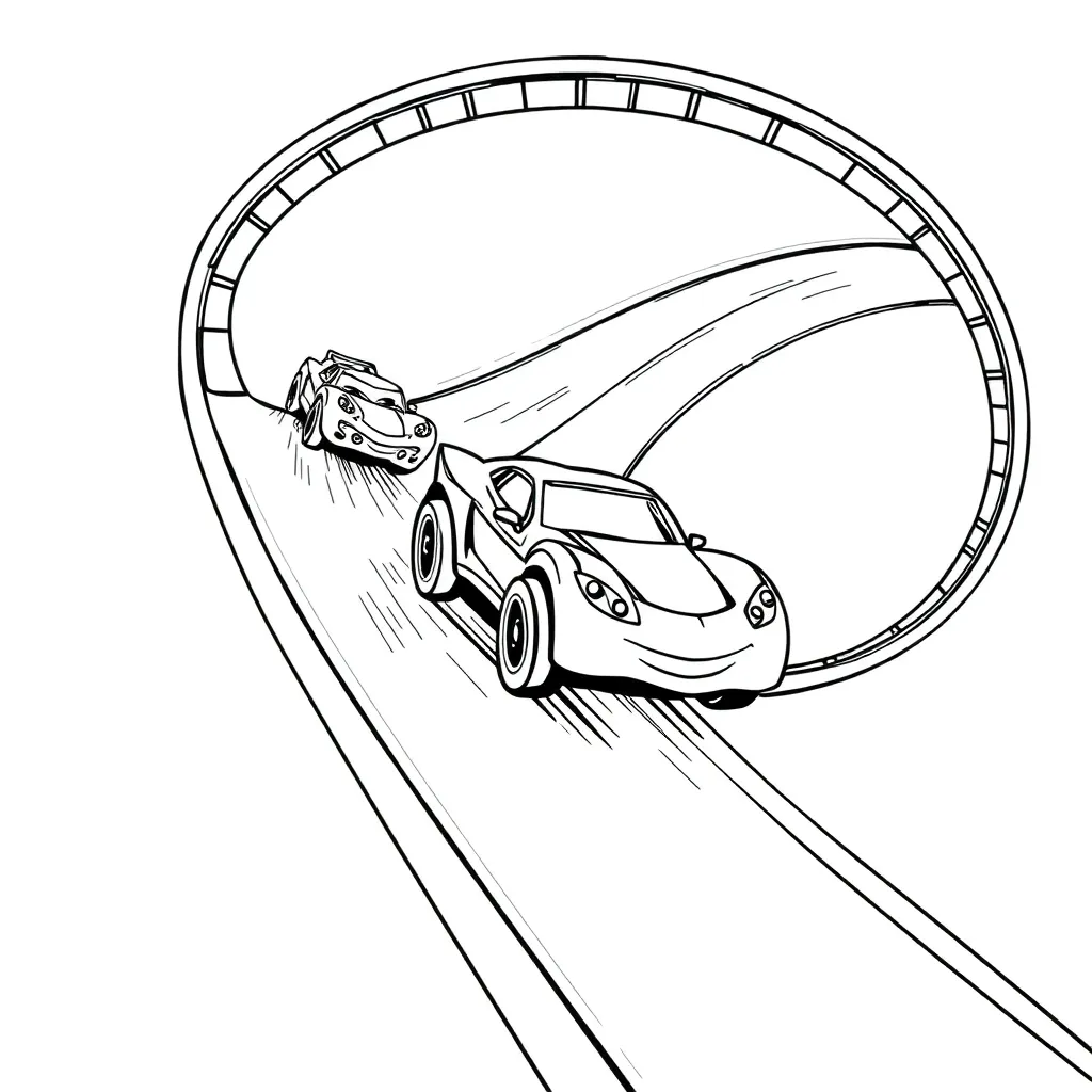 Hot Wheels coloring page