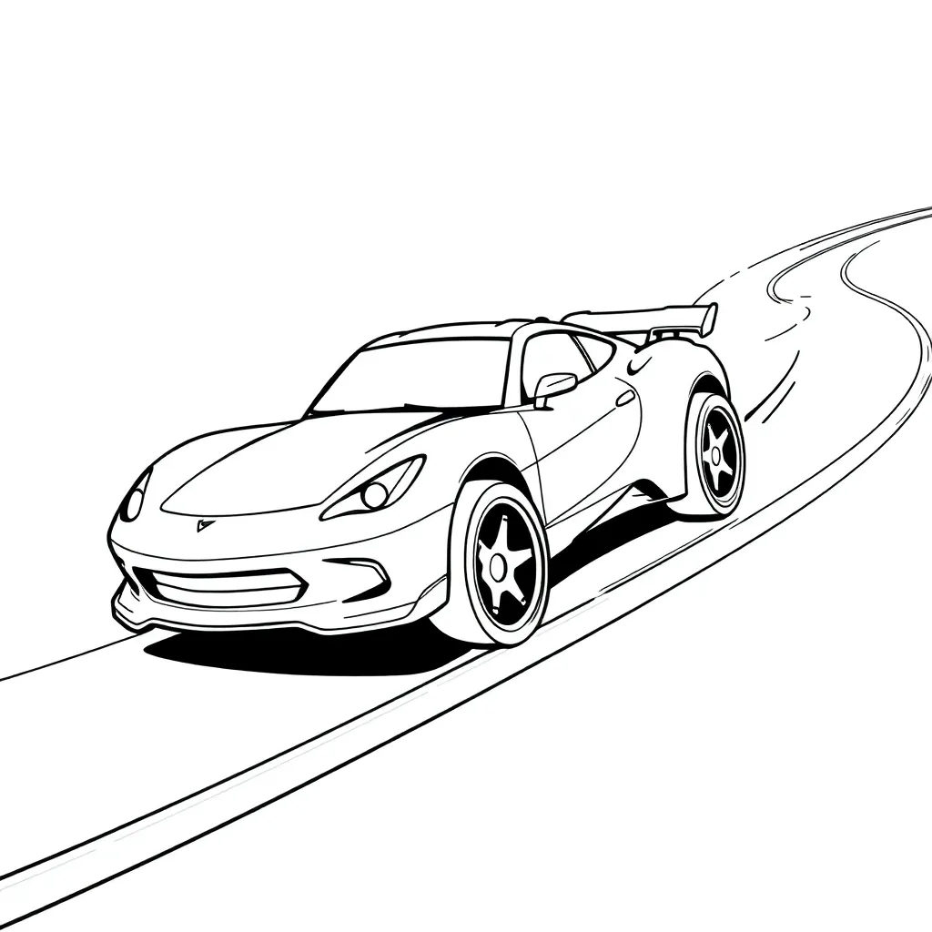 Hot Wheels coloring page