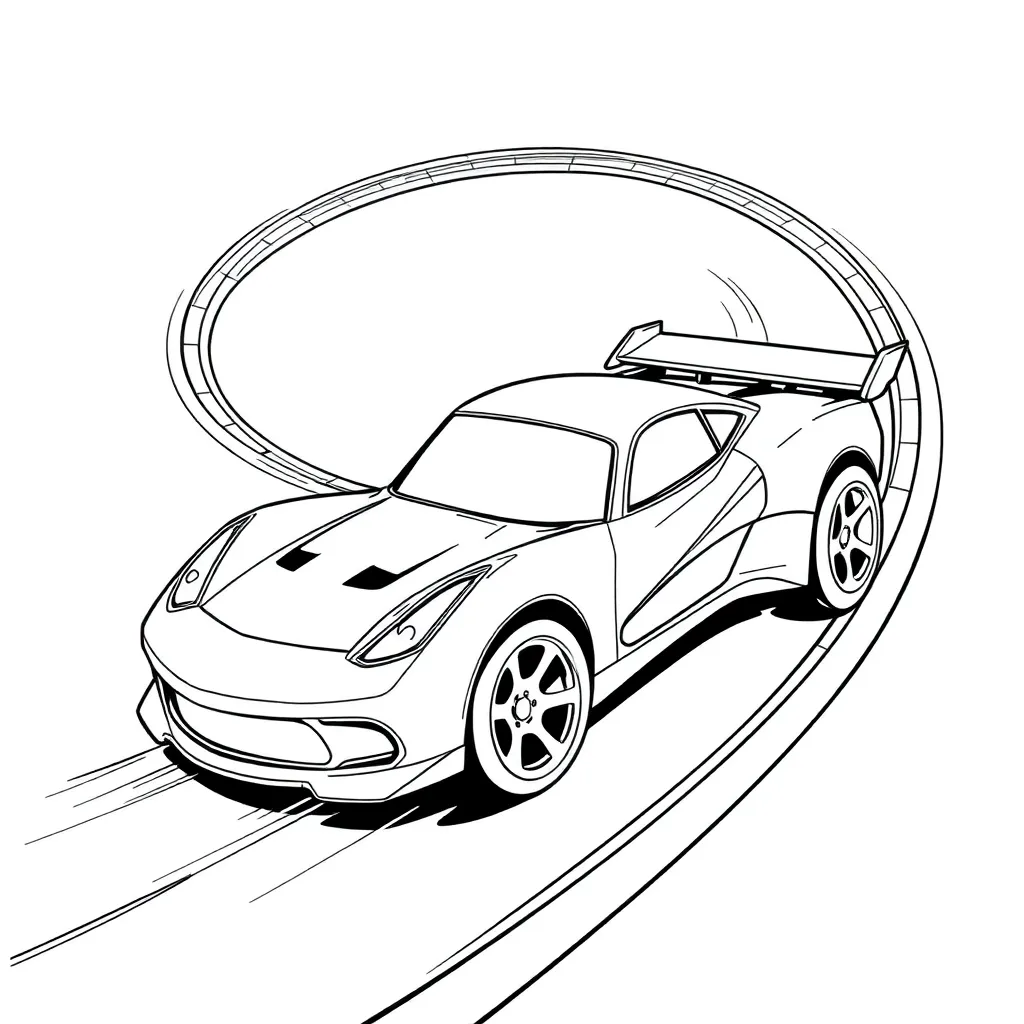 Hot Wheels coloring page