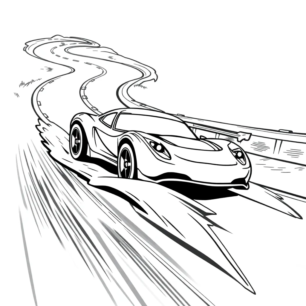 Hot Wheels coloring page
