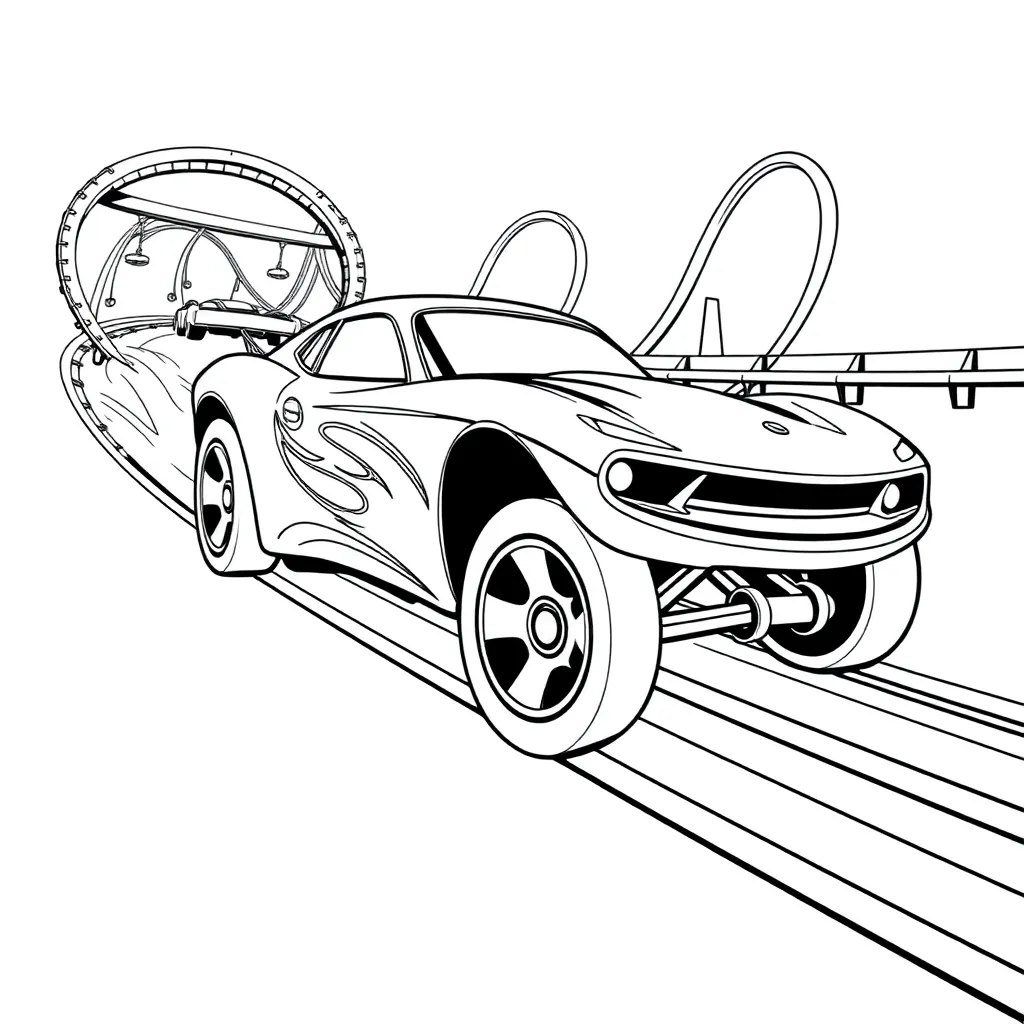 Hot Wheels coloring page
