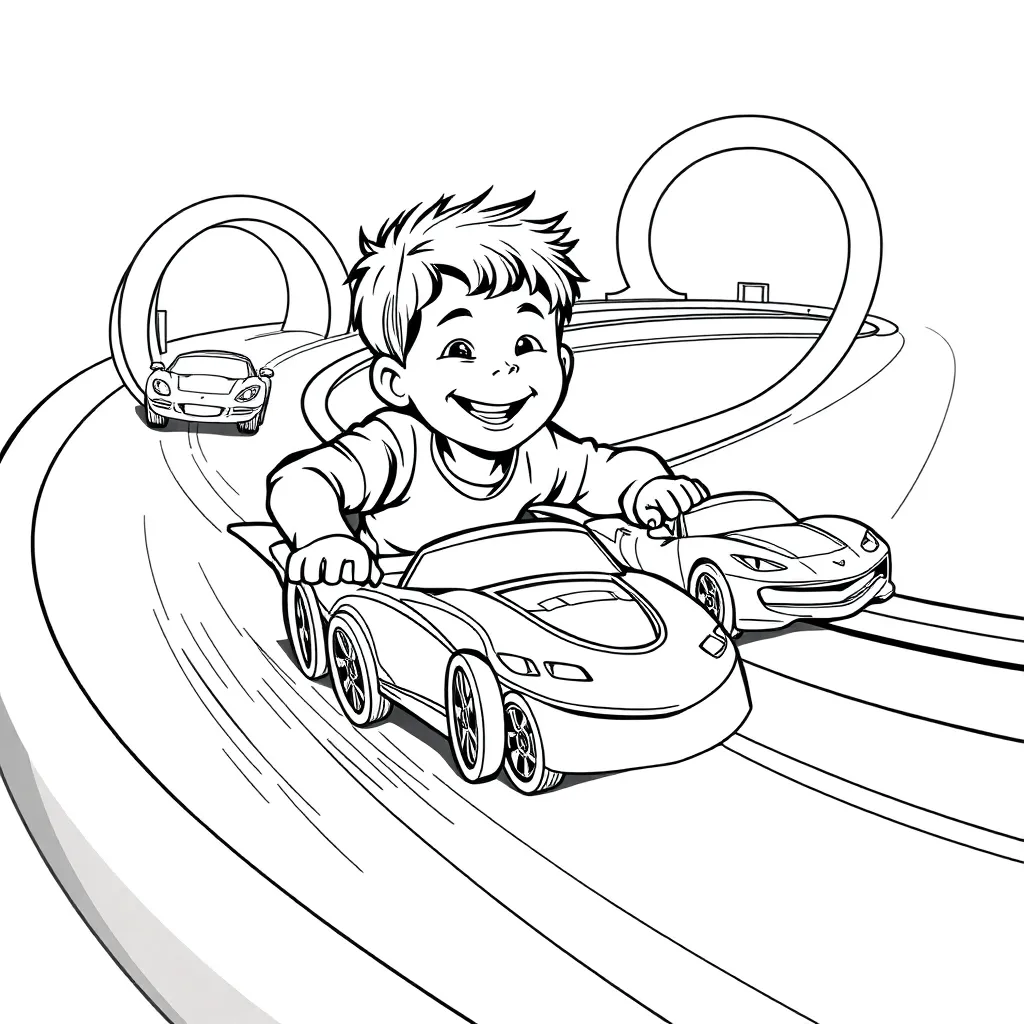 Hot Wheels coloring page