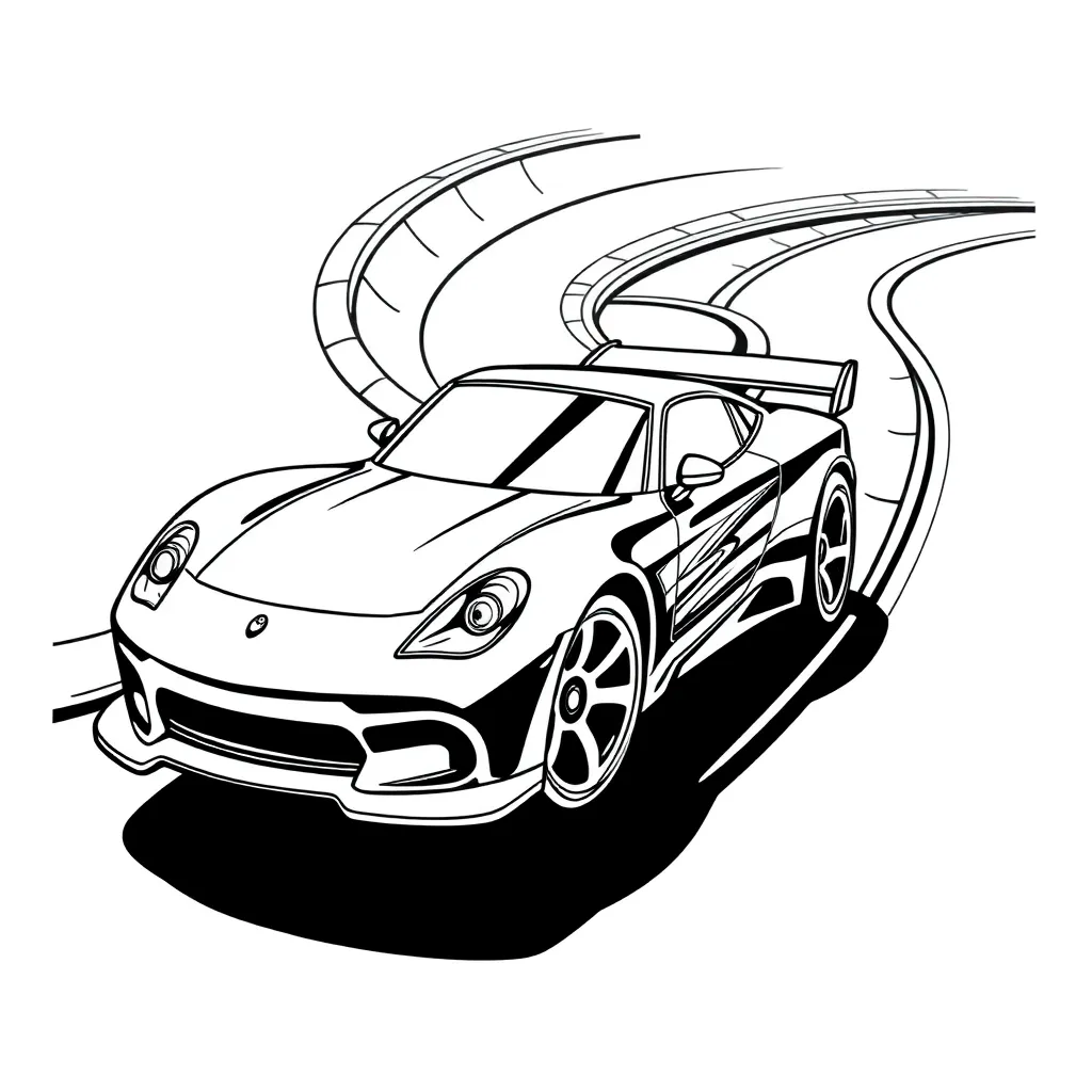 Hot Wheels coloring page