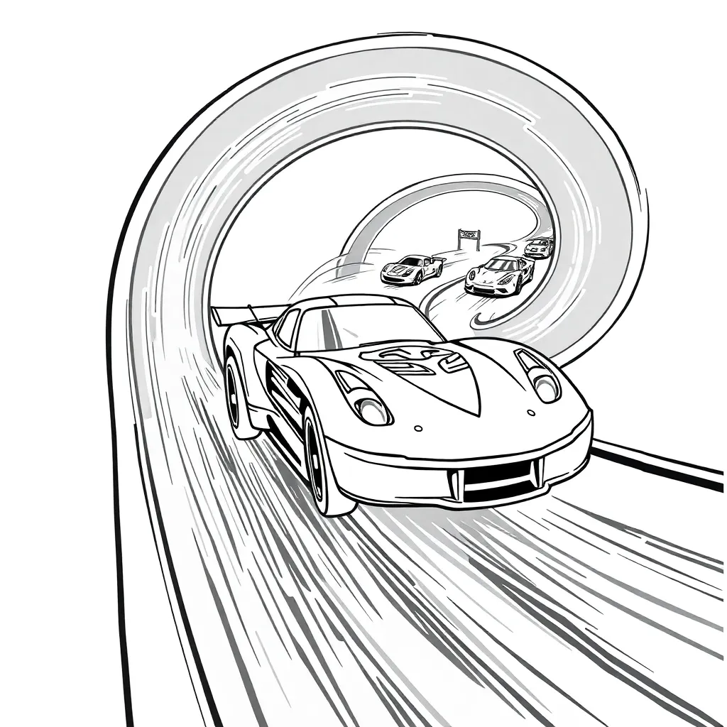 Hot Wheels coloring page
