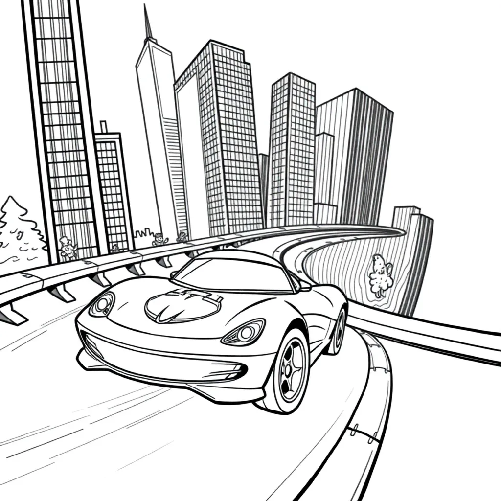 Hot Wheels coloring page