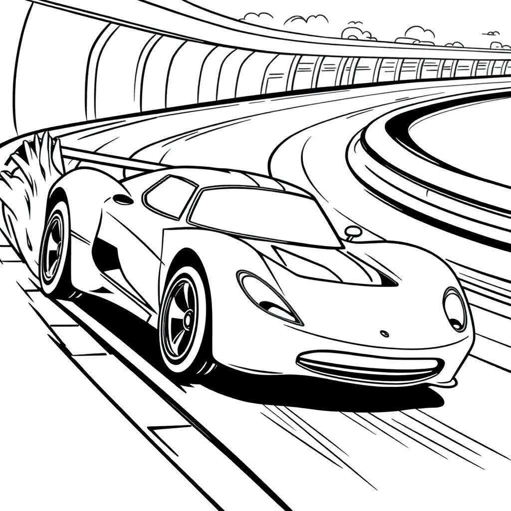 Hot Wheels coloring page