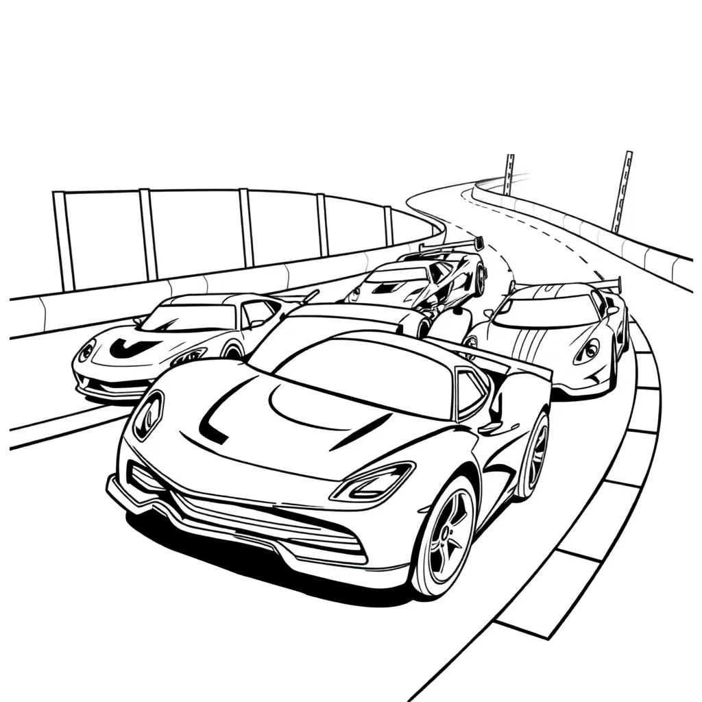 Hot Wheels coloring page