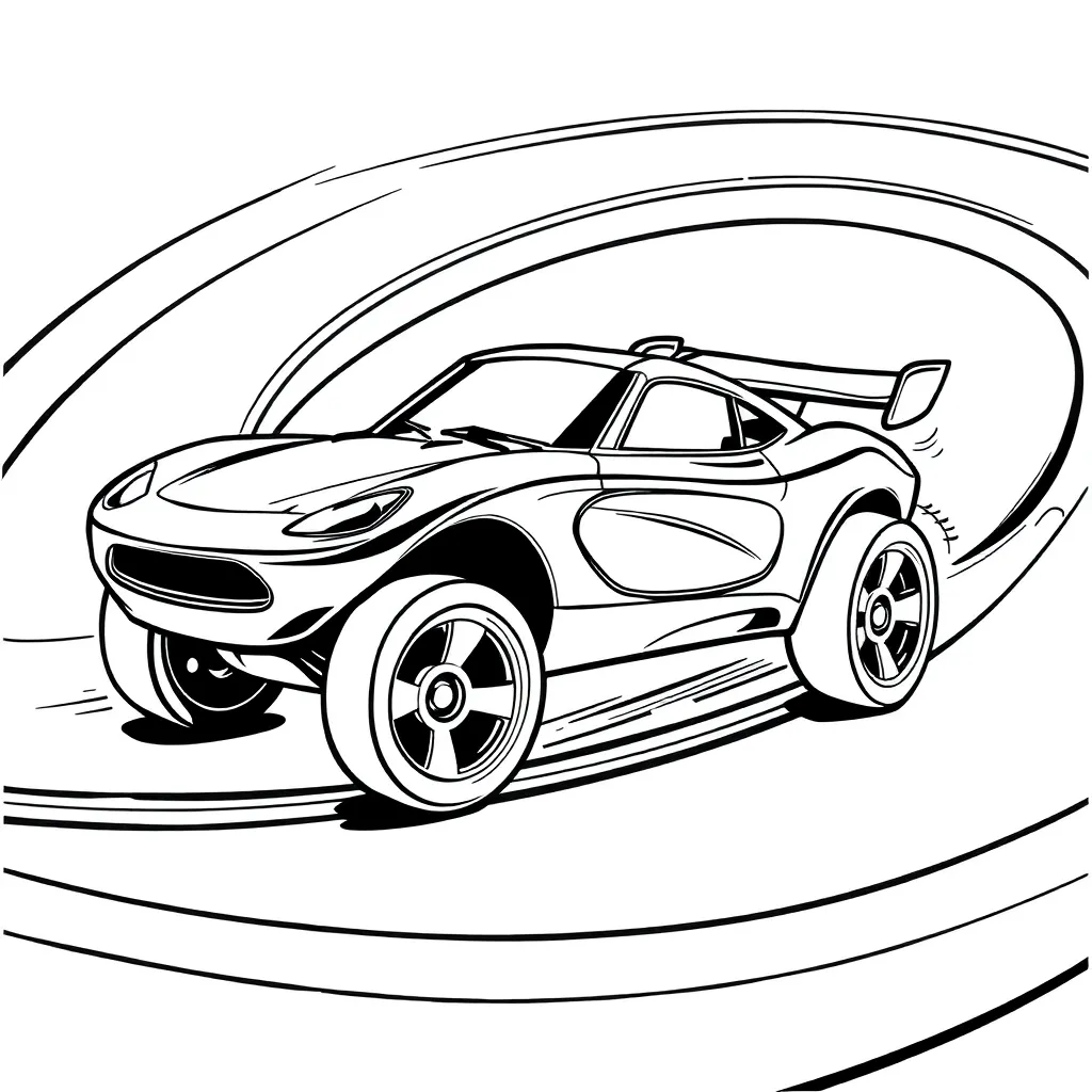 Hot Wheels coloring page