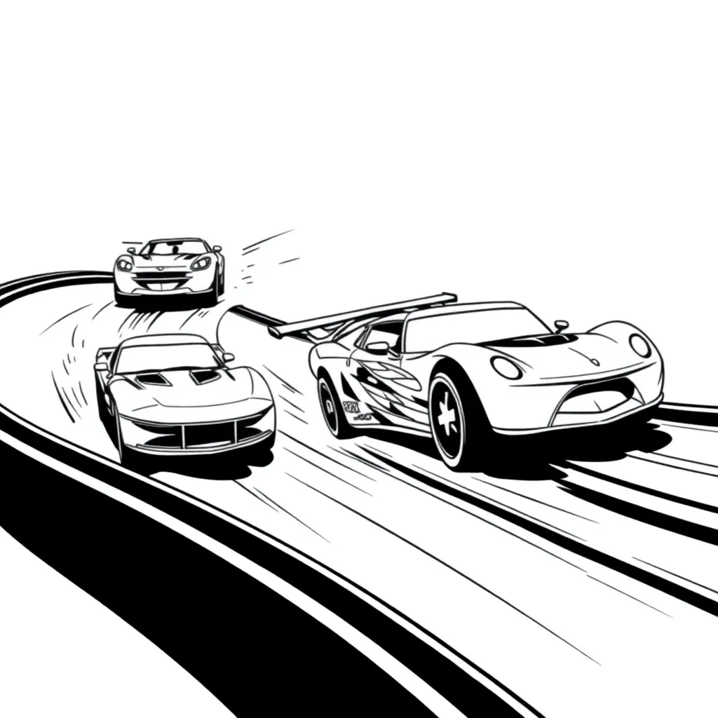 Hot Wheels coloring page