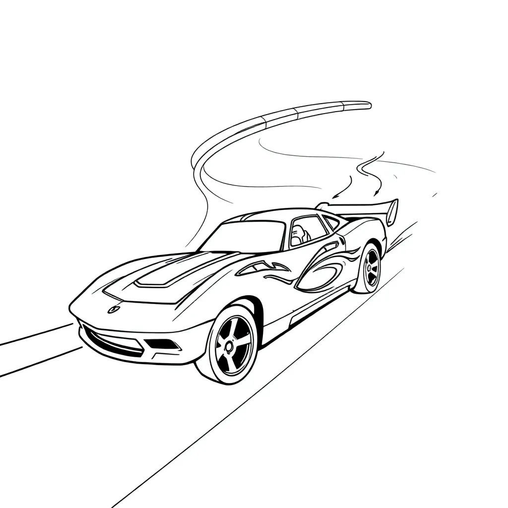 Hot Wheels coloring page