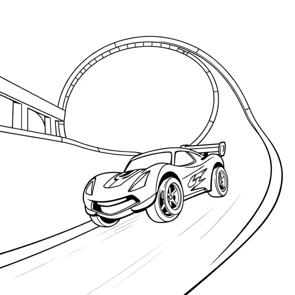 Hot Wheels coloring page