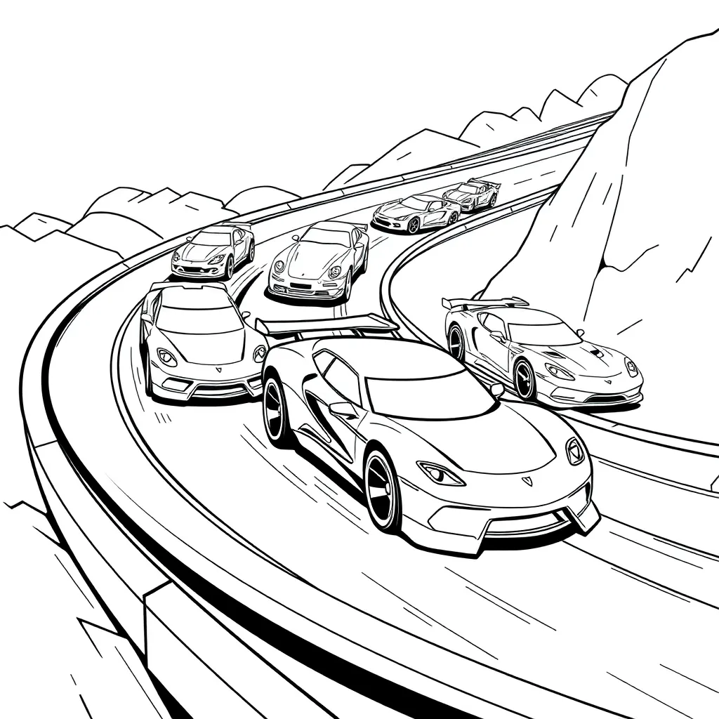 Hot Wheels coloring page
