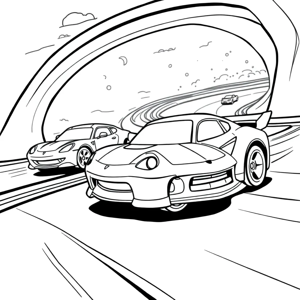 Hot Wheels coloring page