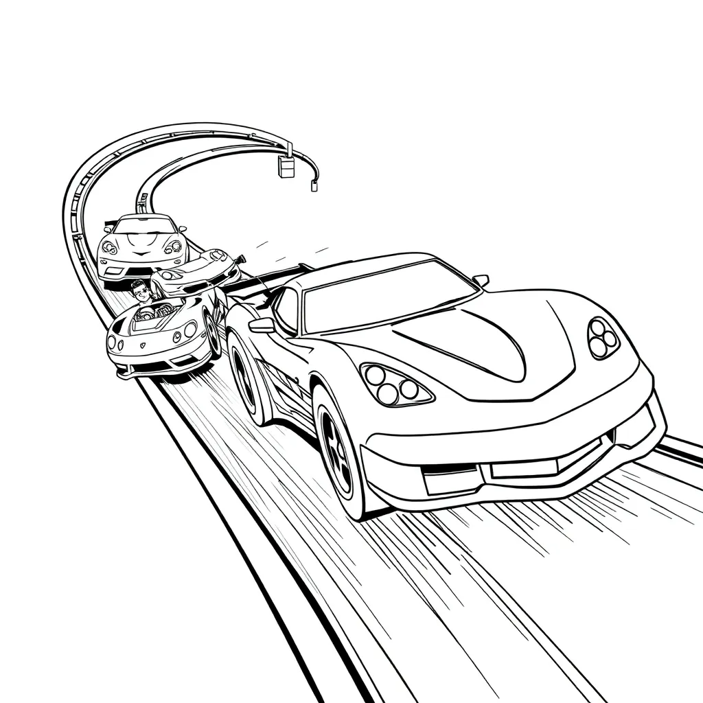 Hot Wheels coloring page
