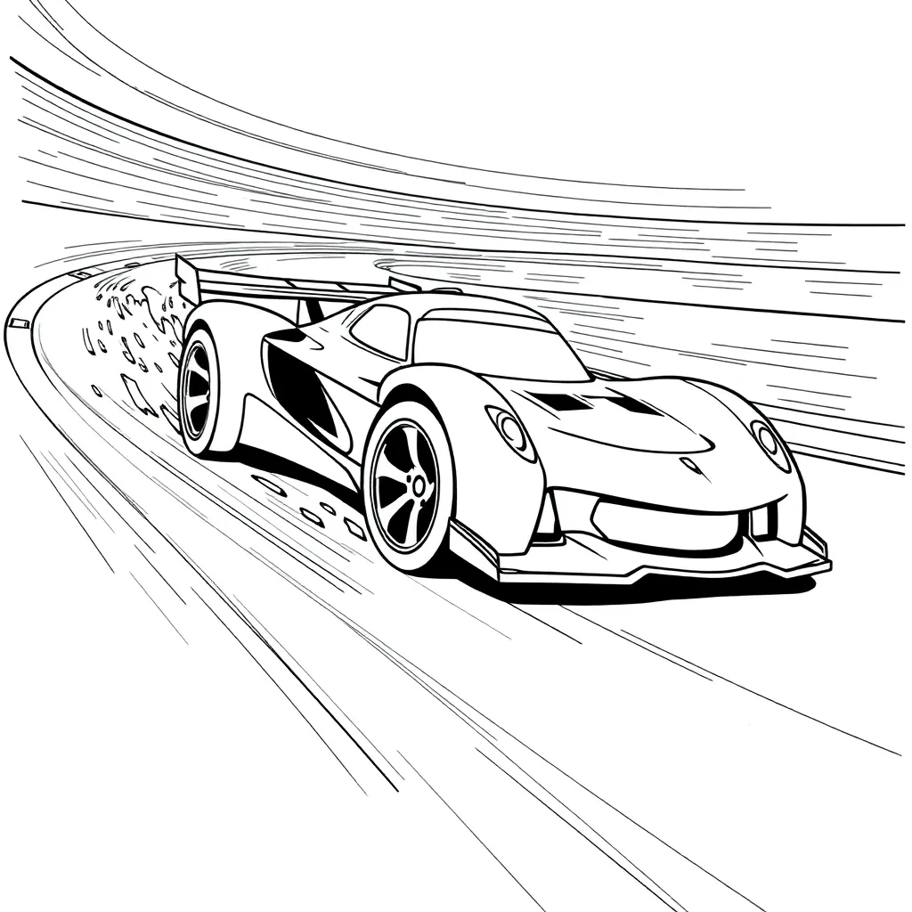 Hot Wheels coloring page