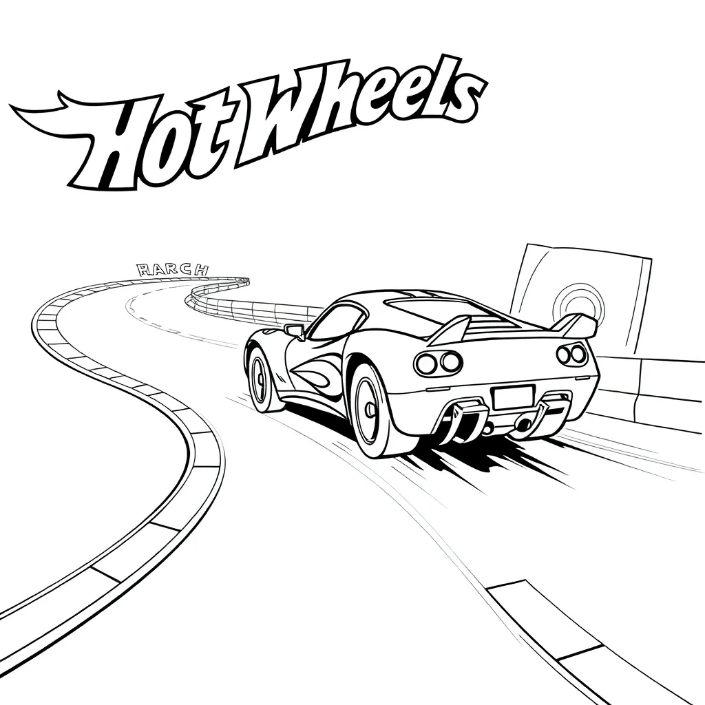 Hot Wheels coloring page