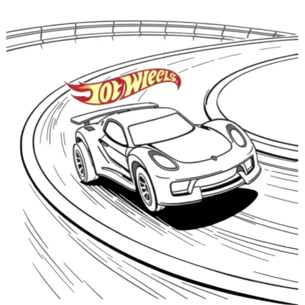 Hot Wheels coloring page
