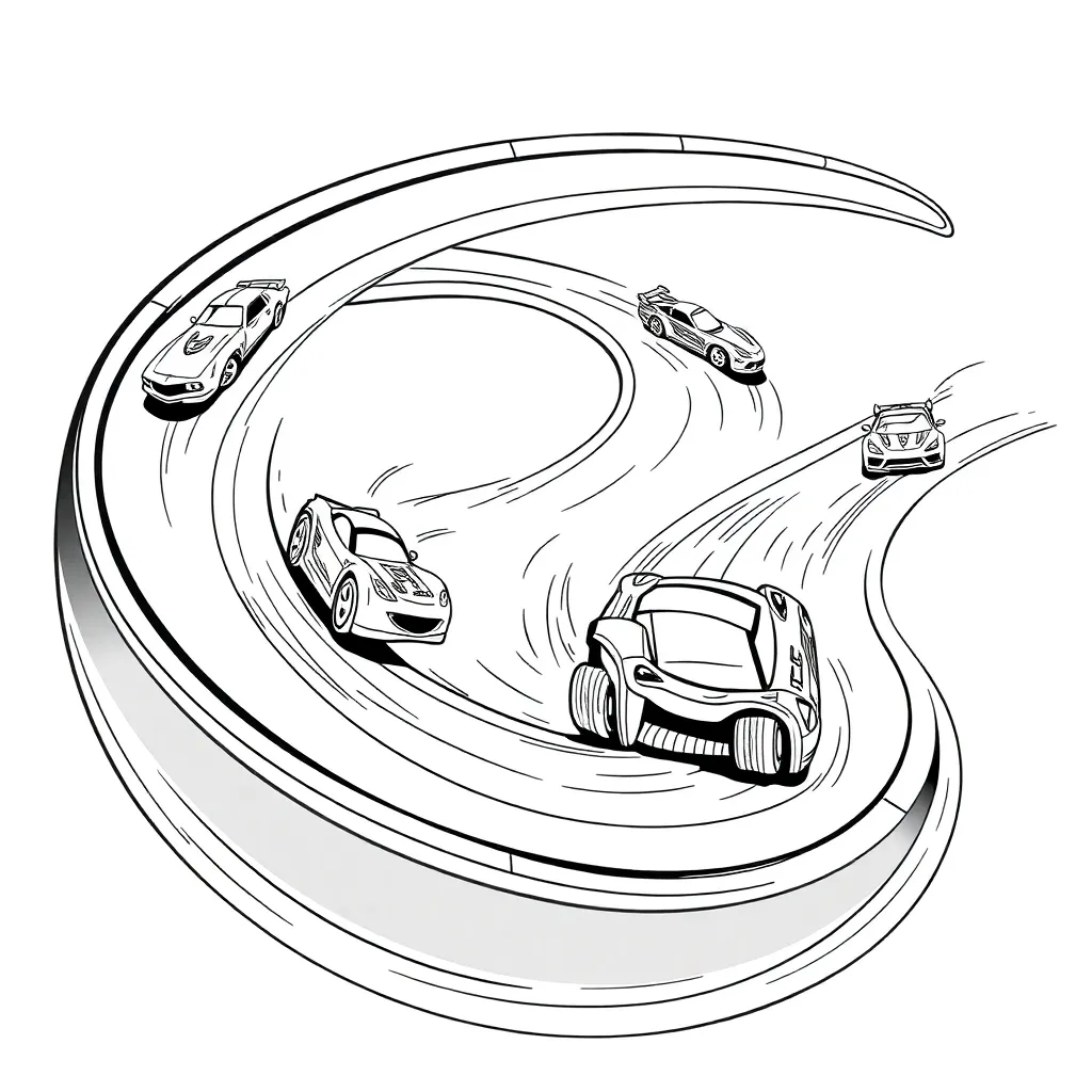Hot Wheels coloring page