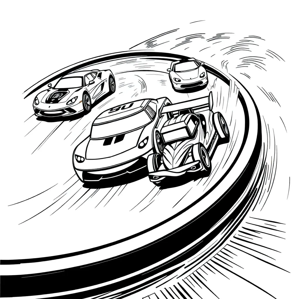 Hot Wheels coloring page