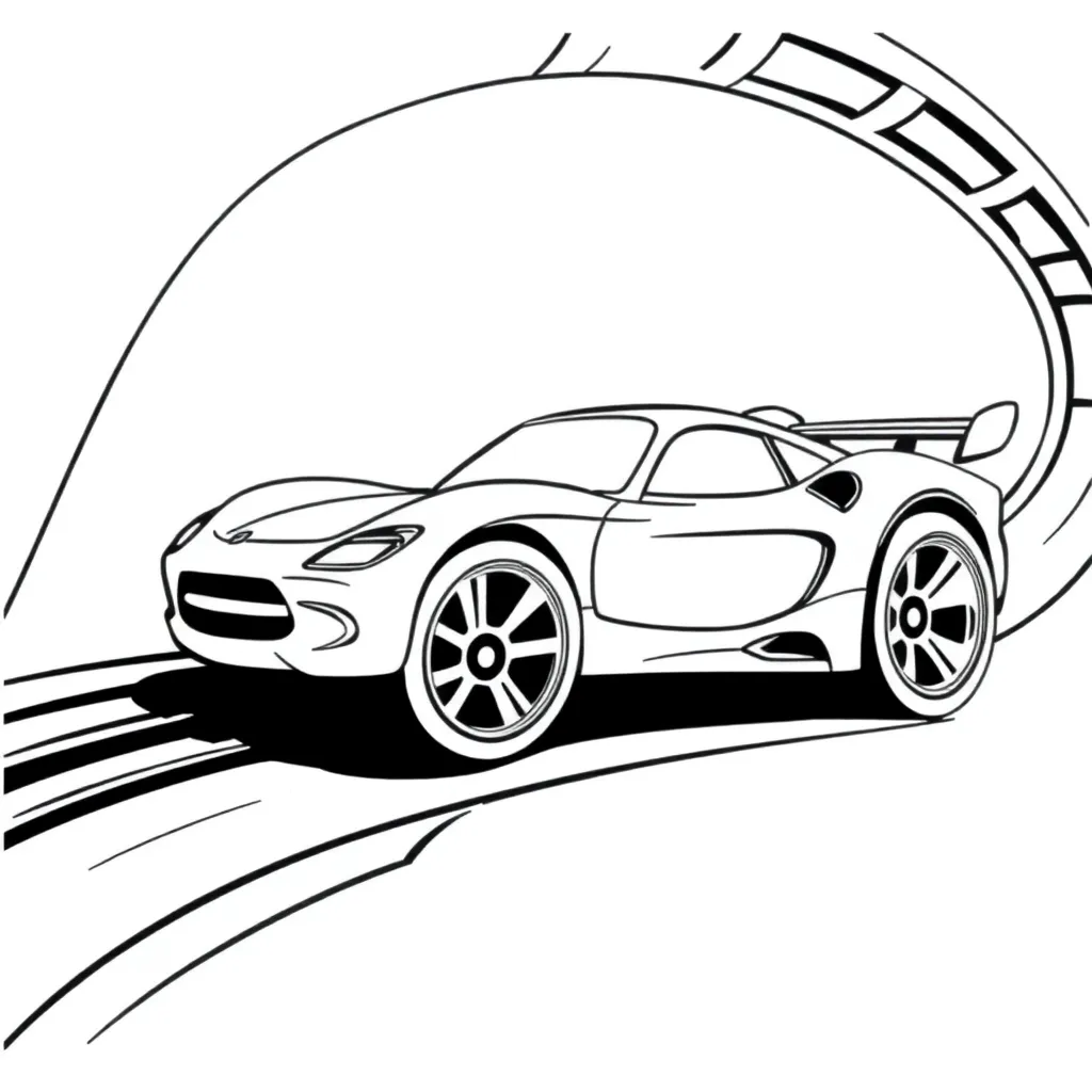 Hot Wheels coloring page