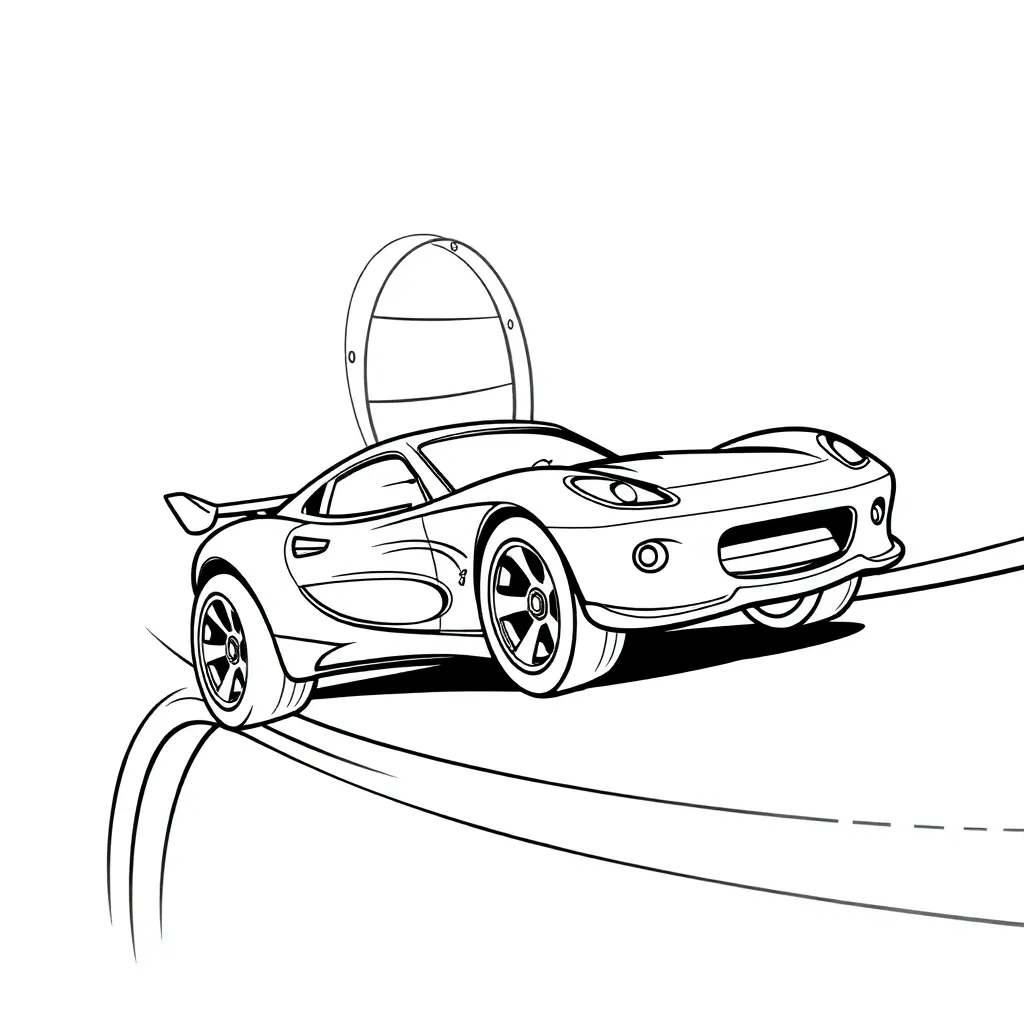 Hot Wheels coloring page