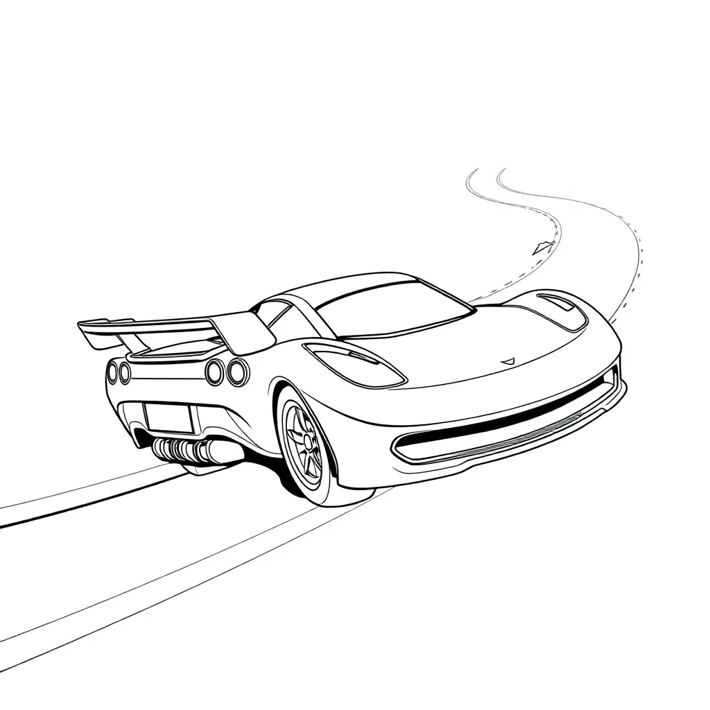 Hot Wheels coloring page
