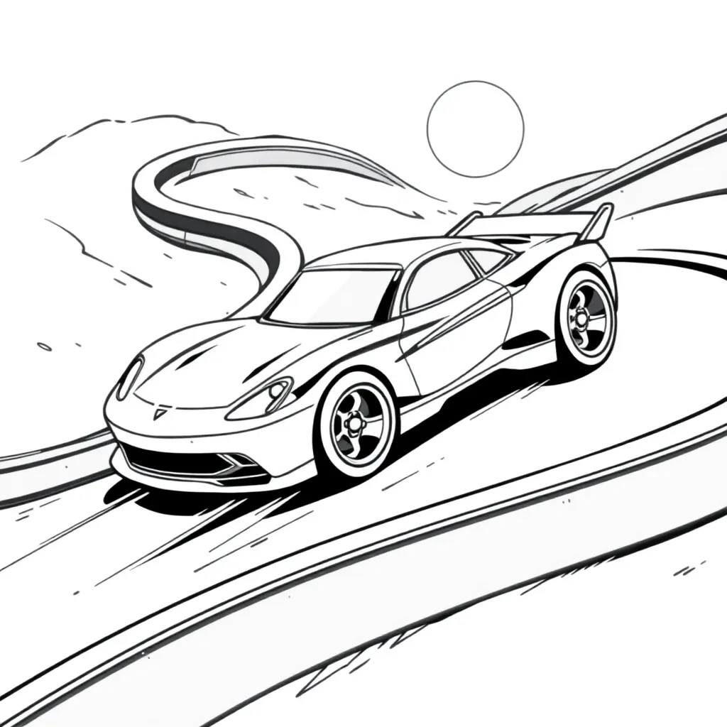 Hot Wheels coloring page