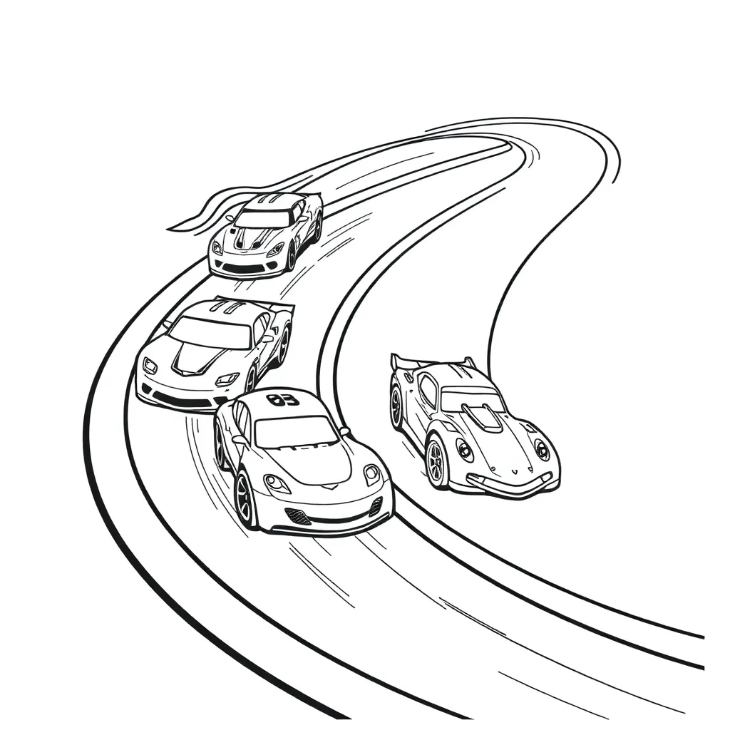 Hot Wheels coloring page