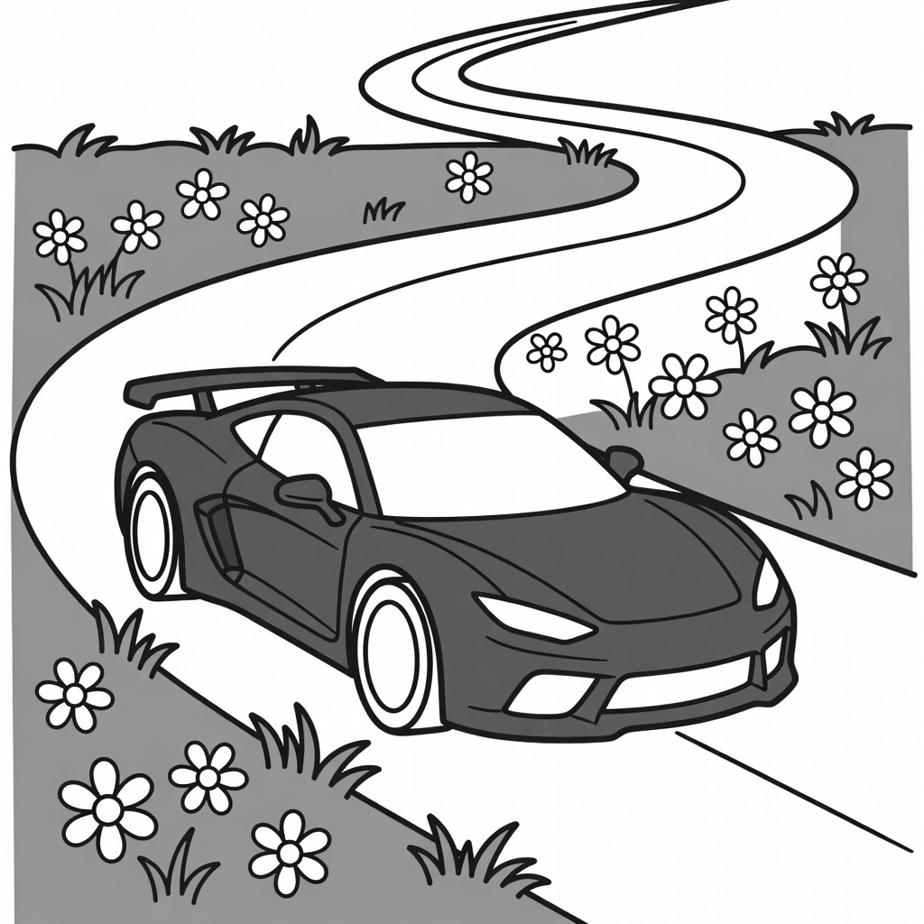 Hot Wheels coloring page