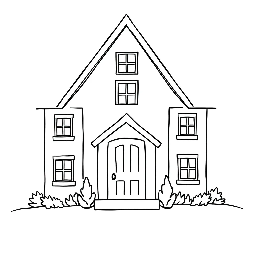 House coloring page